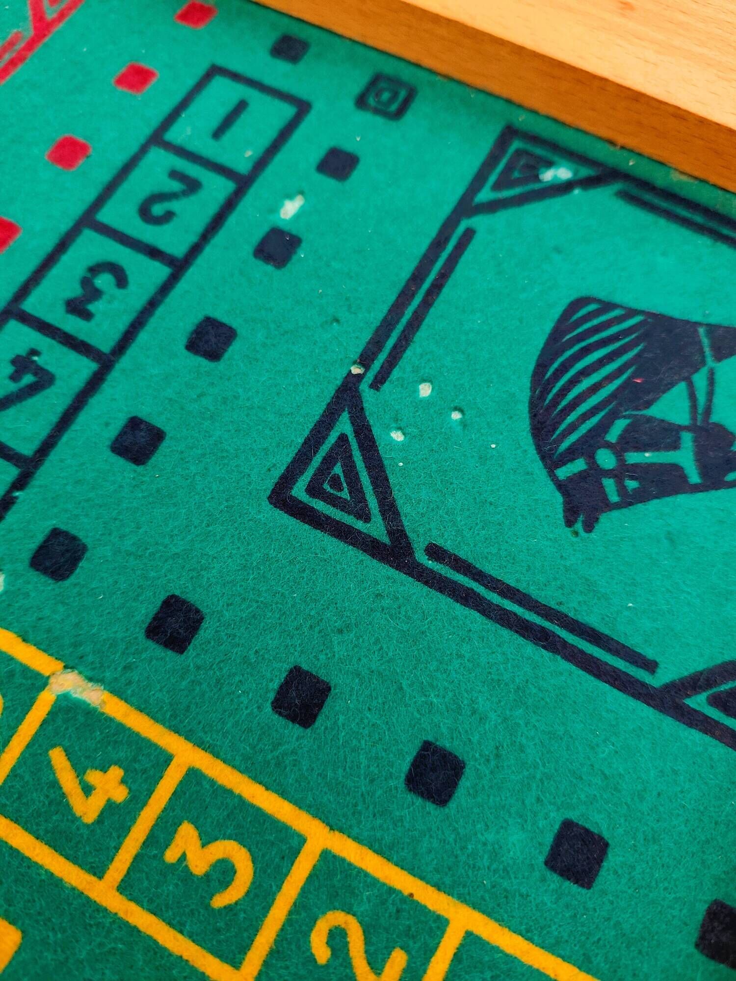 Reversible vintage wooden game board