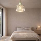 Small glass ceiling lamp for bedroom