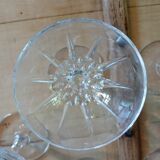 6 antique crystal champagne glasses