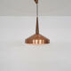 Sandinavian modern copper and wood pendant light, 1960's