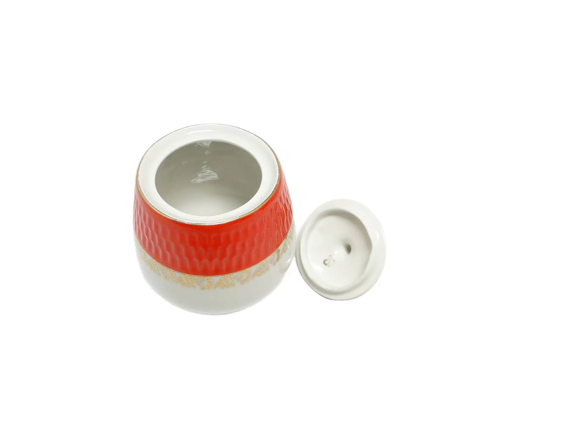 Karol sugar bowl, modernism, porcelain, Chodzież, Poland, 1970s.