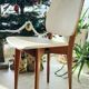 Vintage 1950s 60s dining room chair with tapered legs