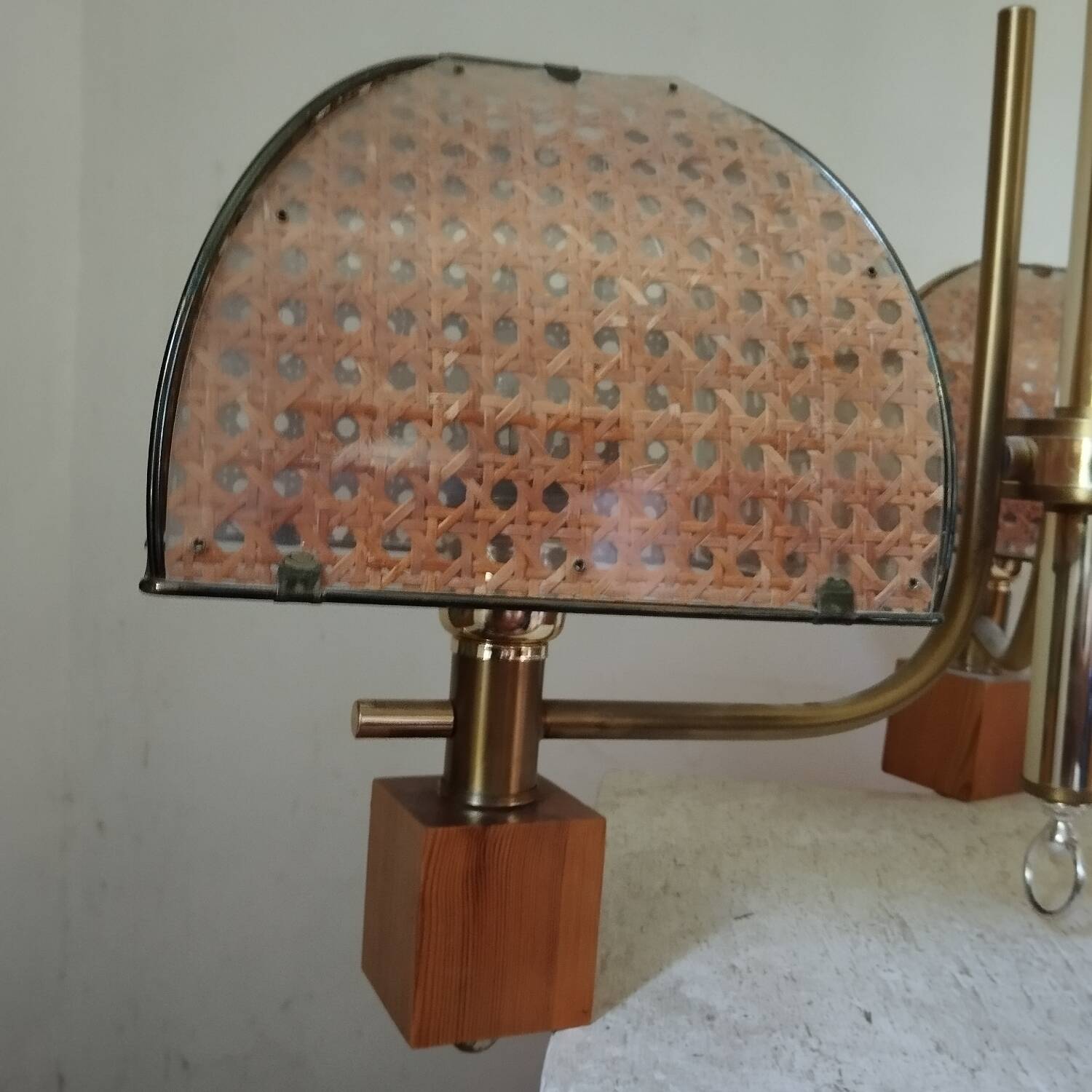 Cane chandelier from the 70s and 80s