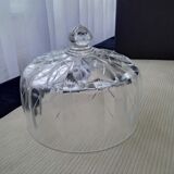 Cloche à fromage en verre pressé moulé