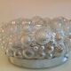 Round ceiling lamp in bubbled glass / vintage 60s-70s