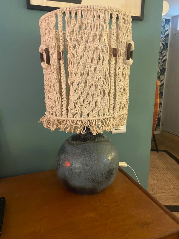 Lampe boule en céramique vintage