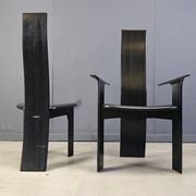 Set of 6 belgian high back dining chairs, 1980s