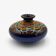 Vase galet en céramique émaillée polychrome vintage