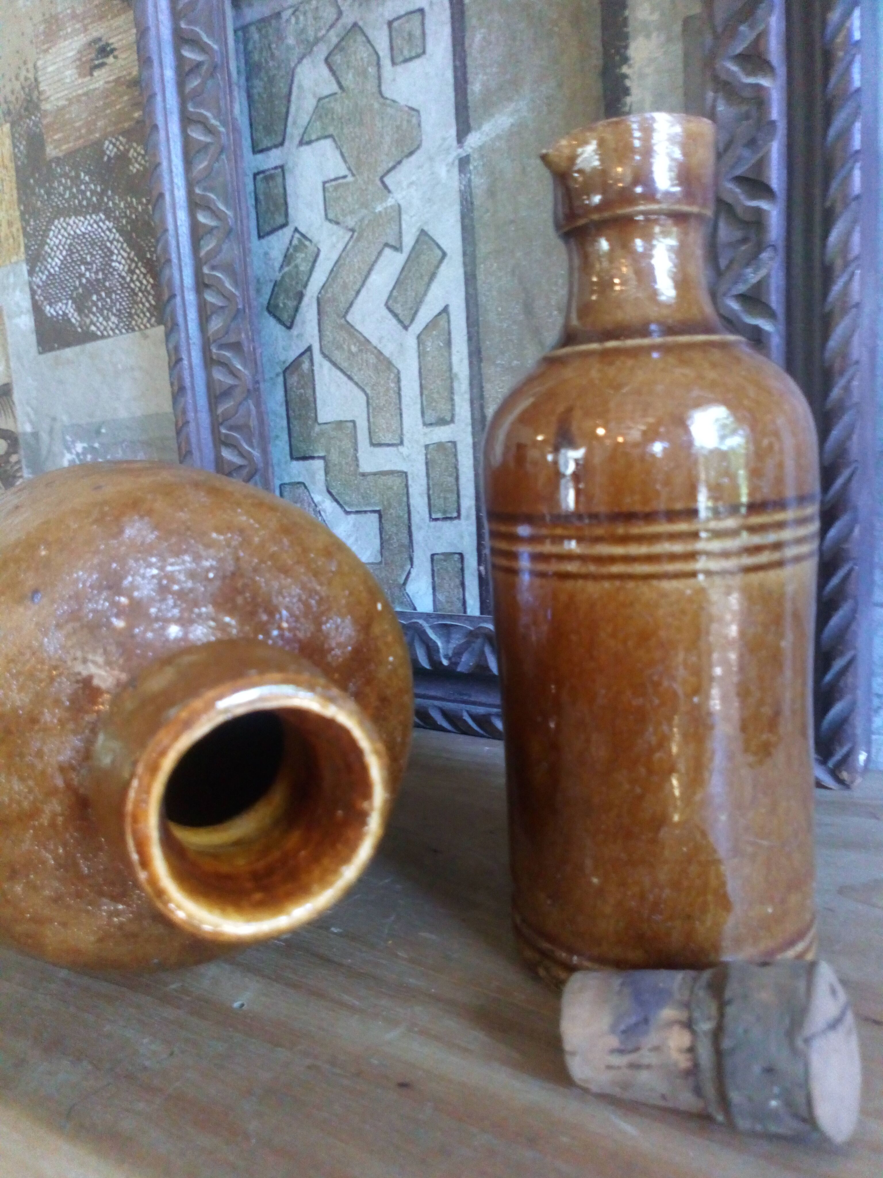 Two earth bottles 19th