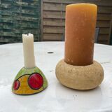 Stone candle holder