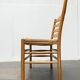 Scandinavian bench and chair set made of paper cord and oak from TS.