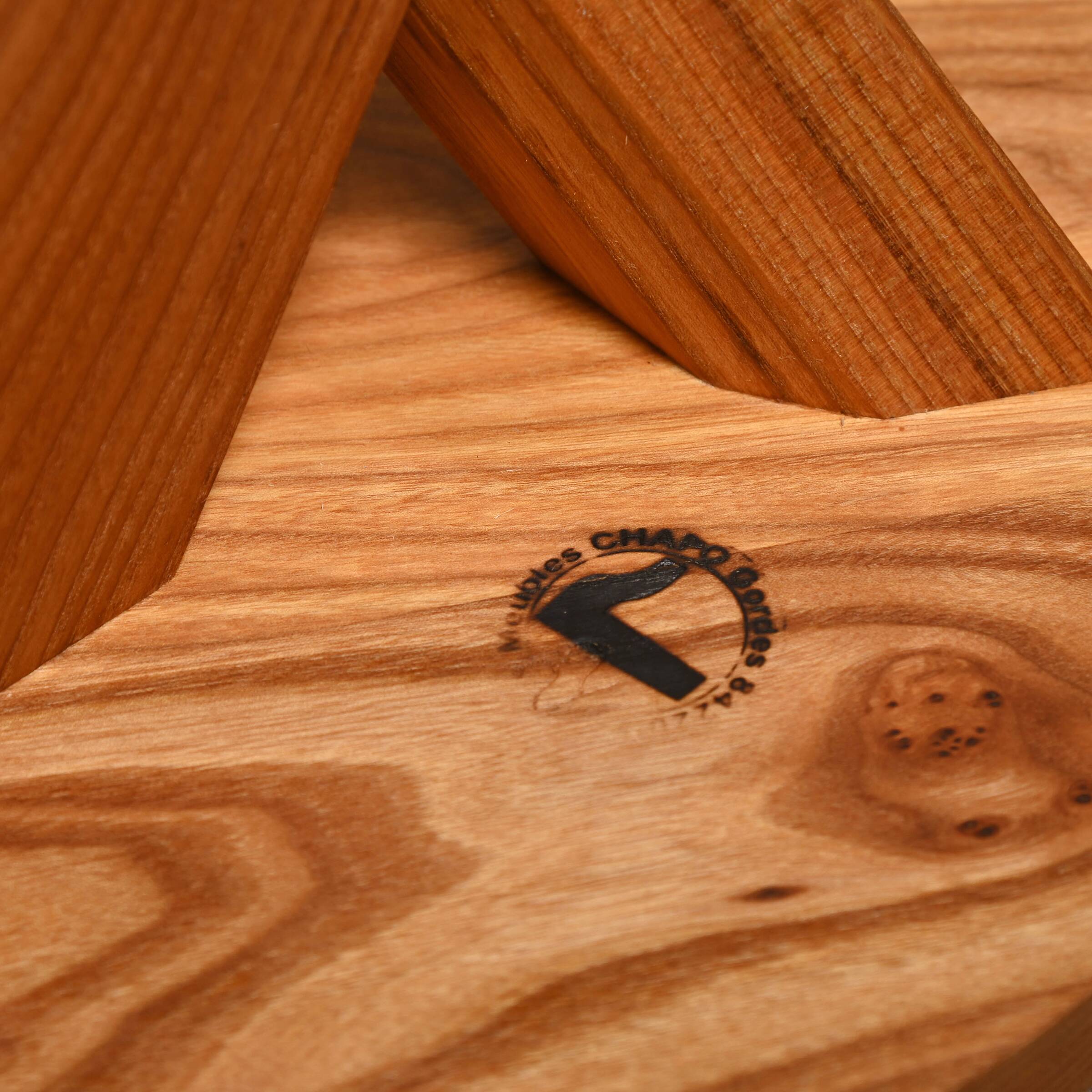 Pierre Chapo Stool S31 'Model A' in solid Elmwood, France