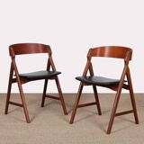 Pair of chairs by Henning Kjaernulf for Boltinge Stolefabrik, 1960