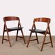 Pair of chairs by Henning Kjaernulf for Boltinge Stolefabrik, 1960