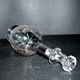 Baccarat crystal decanter aswan art deco model 1930 cut feather sheets