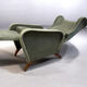 Green reclining armchair, 1950s