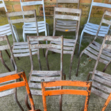 14 metal bistro chairs