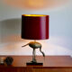 Imposing sculpture heron brass lamp 50 years