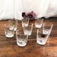 Set of 8 cut glass shot glasses France Arcoroc