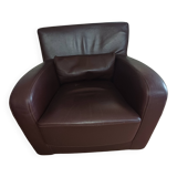 Fauteuil club cuir cinna