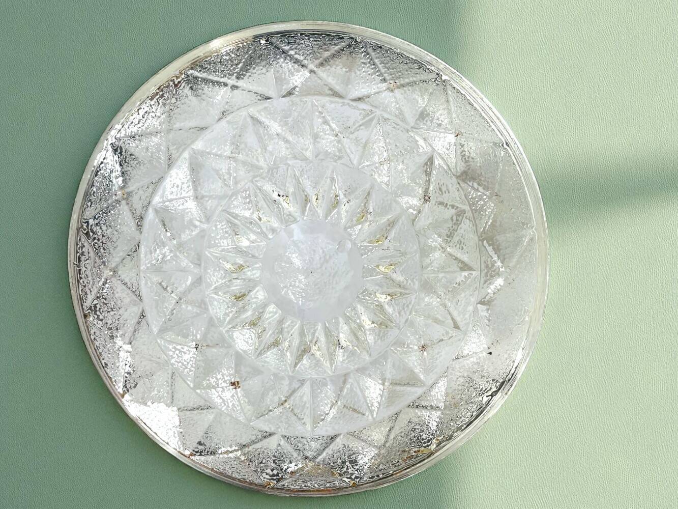 Pair glass flush mount lights wall or ceiling