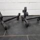 Pair of wrought iron andirons