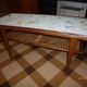 Coffee table teak tiled door magazines caning of the 60s Scandinavian style