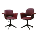Set of 2 vintage swivel chairs in vinyl, 1960s