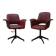 Set of 2 vintage swivel chairs in vinyl, 1960s