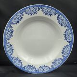6 antique plates Sarreguemines Digoin Model CAPRI blue