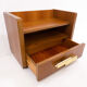 Pair of mid-century wooden drawers nightstands, Italy 1950s