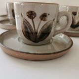 Set of 6 large sandstone cups from the vintage Arnon