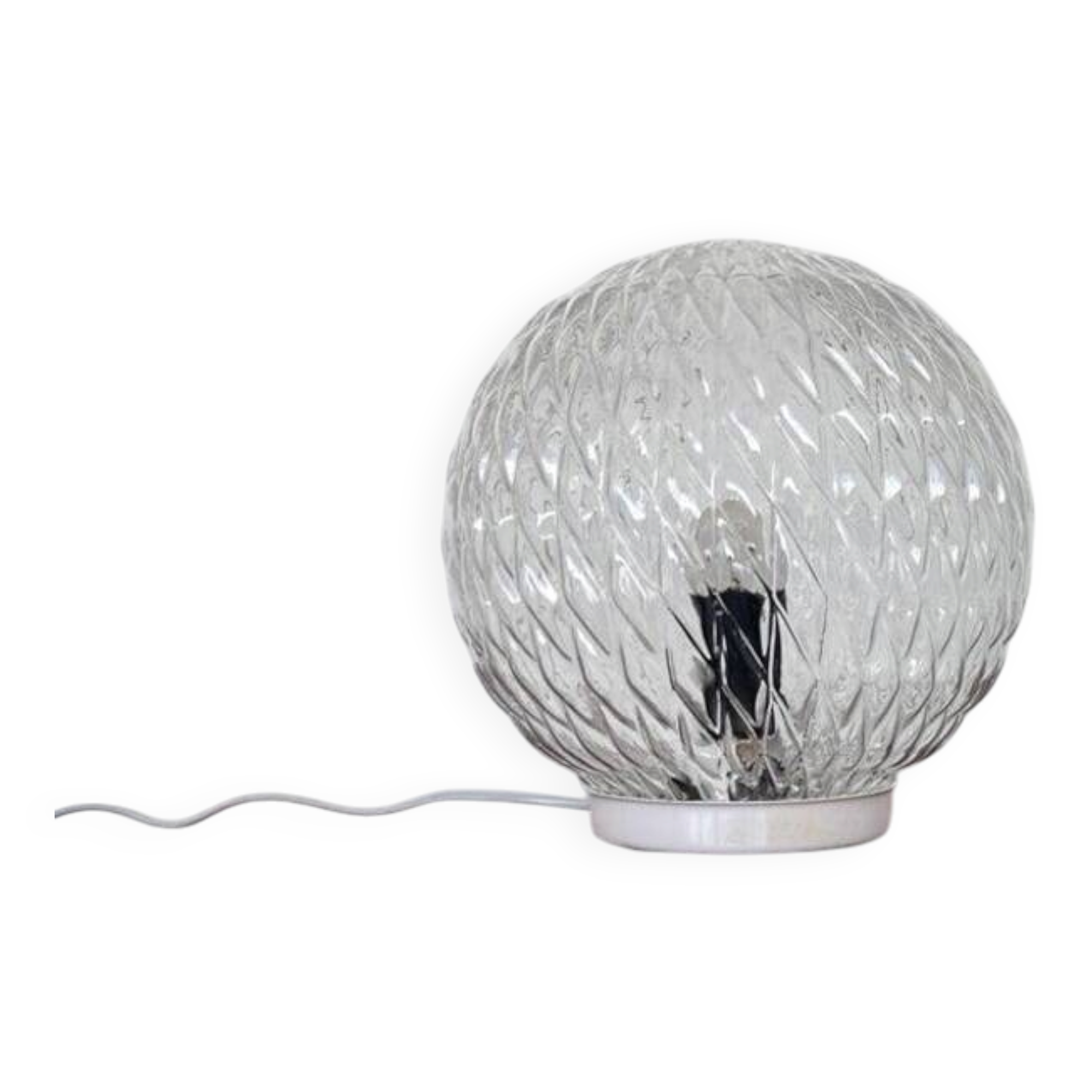 Design mid century glass Table Lamp, 1980s - Czechoslovakia