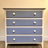 Wooden chest of drawers with tapered legs