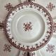 Set of 5 deep plates Terre de Fer Clairefontaine Rouen sepia 19th century