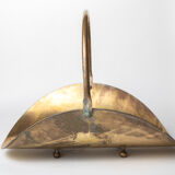 Vintage brass log holder