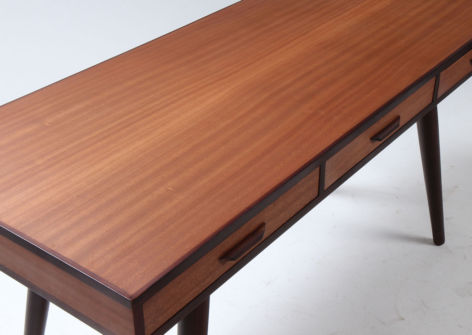 Teak minister's desk consisting of 3 drawers