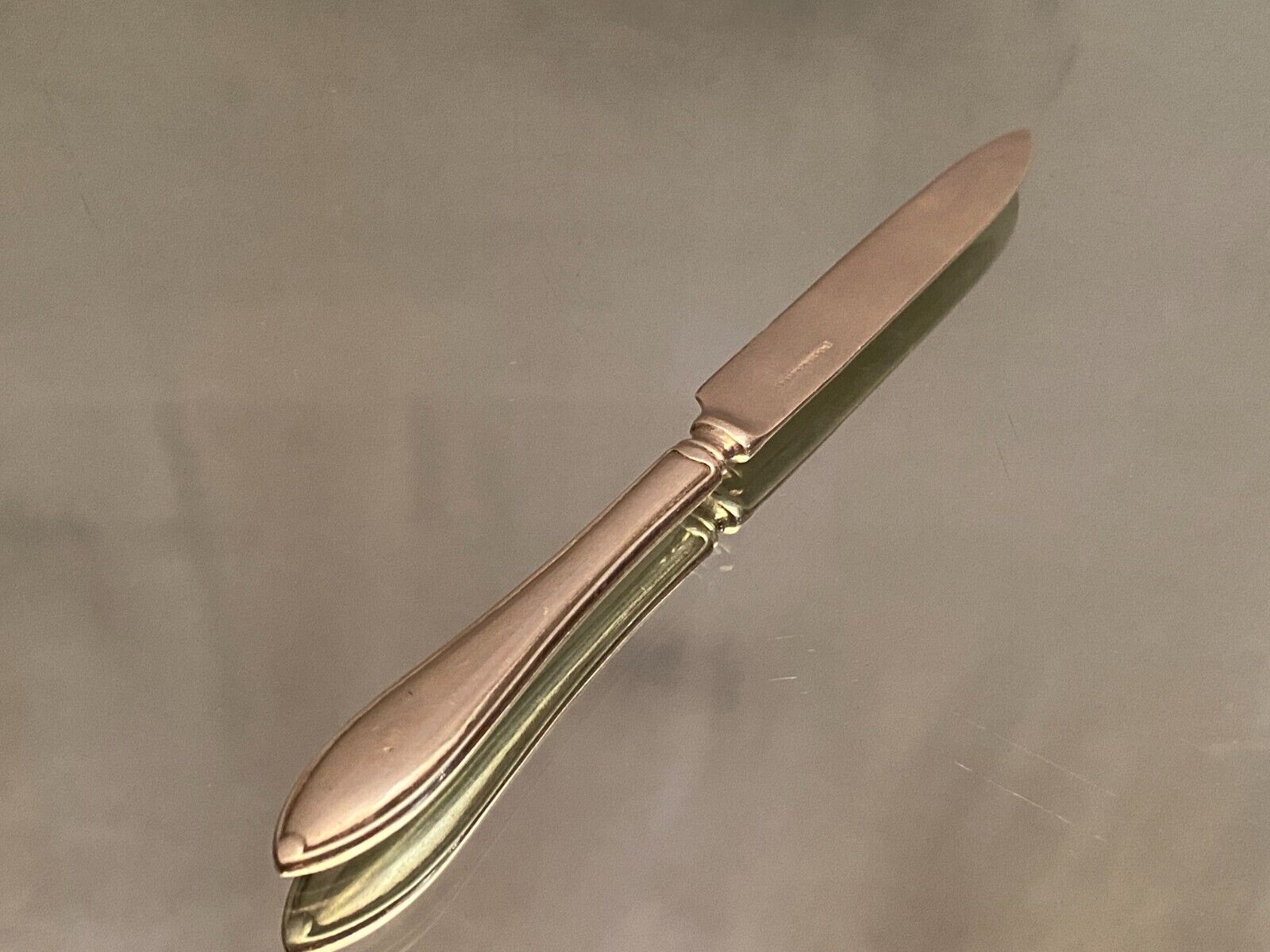 Paper cutter, letter opener in English silver metal Louis XV style