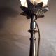 Lamp, brass foot and tulip glass, 1930