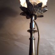 Lamp, brass foot and tulip glass, 1930