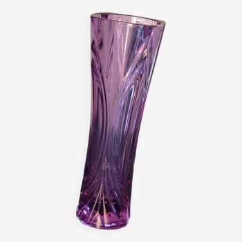 Crystal purple vase