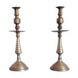 2 brass candle holders