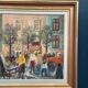 Original Swedish Oil on Canvas – “Market Scene” by Arne Wallsten – Signed