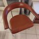 Chaise en cuir et inox Fasem