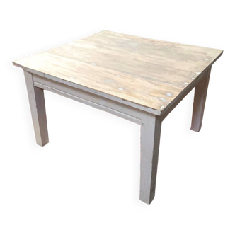 Farmhouse coffee table in old weathered wood