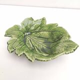 Coupelle feuille céramique vintage signée Liliane