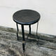 Vintage riveted metal bottom stool 1930
