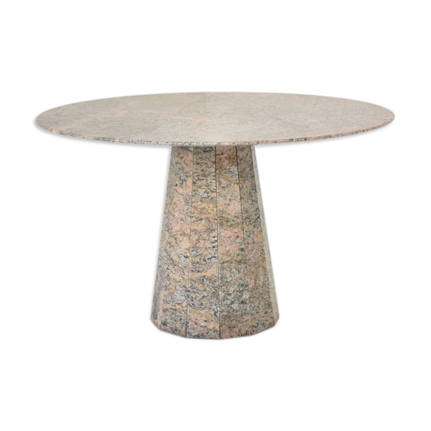 Round Dining Table In Granite From Italy 1970 Selency