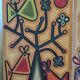 Screen decorated with wool threads, “Huichol” art, Sofia Ribeira, 124 cm