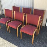 Series of 6 bow wood steiner chairs